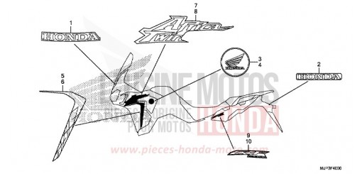 MARKE/EMBLEM (MONOCHROM) CRF1000AG de 2016
